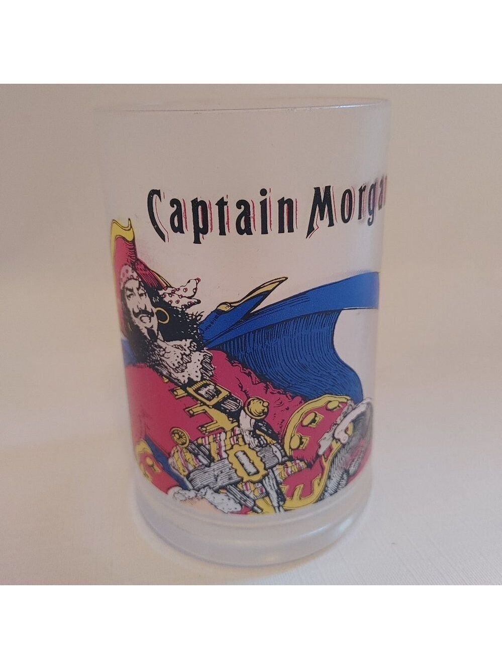 VINTAGE CAPTAIN MORGAN Stein Frosted Stein Plastic Made in Taiwan
